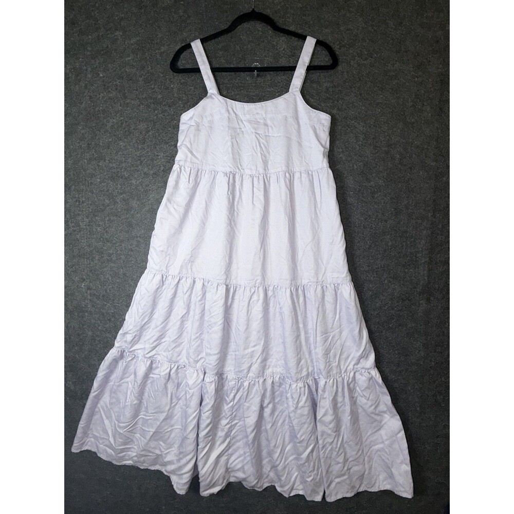 The Drop Women’s Small Lavender Purple Tencel Tiered Maxi Sundress Pockets S - Picture 5 of 10